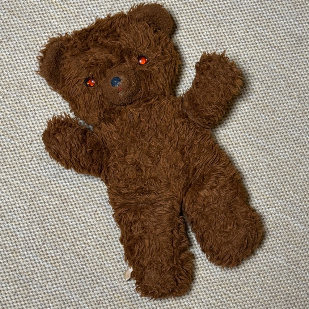 VTG Rushton Brown Teddy Bear Plush Toy 15" Kitsch Retro Stuffed Animal